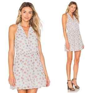 Lovers + Friends Floral Ruffle Tie Neck Dress Size S